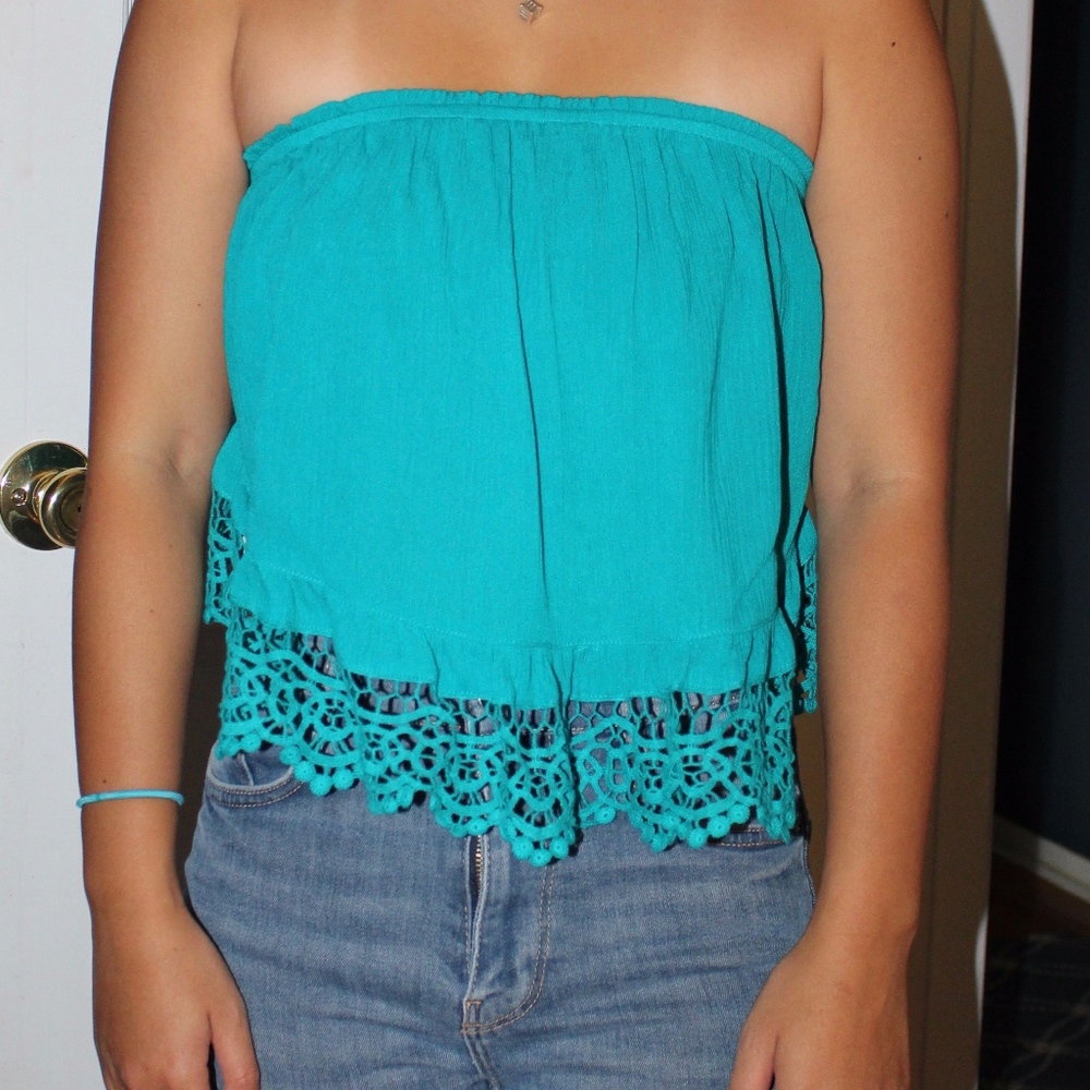 Turquoise tube top - Picture 1 of 2